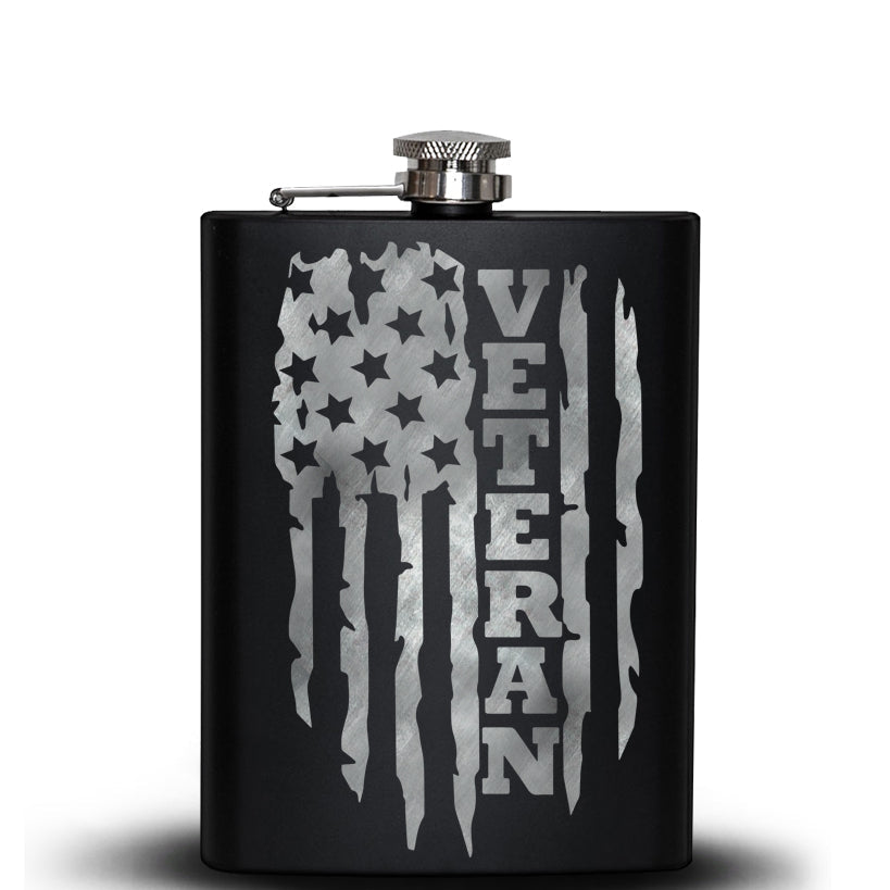 Veteran Flag Hip Flask