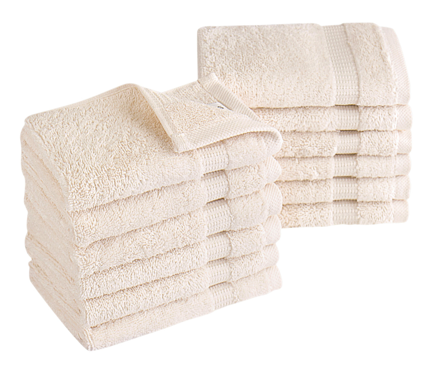Villa Turkish Cotton Washcloths – 12-Piece Hotel Collection Set