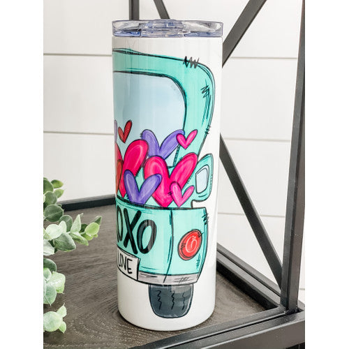 XOXO Truck 20oz Skinny Tumbler – Cute Valentine’s Gift Cup