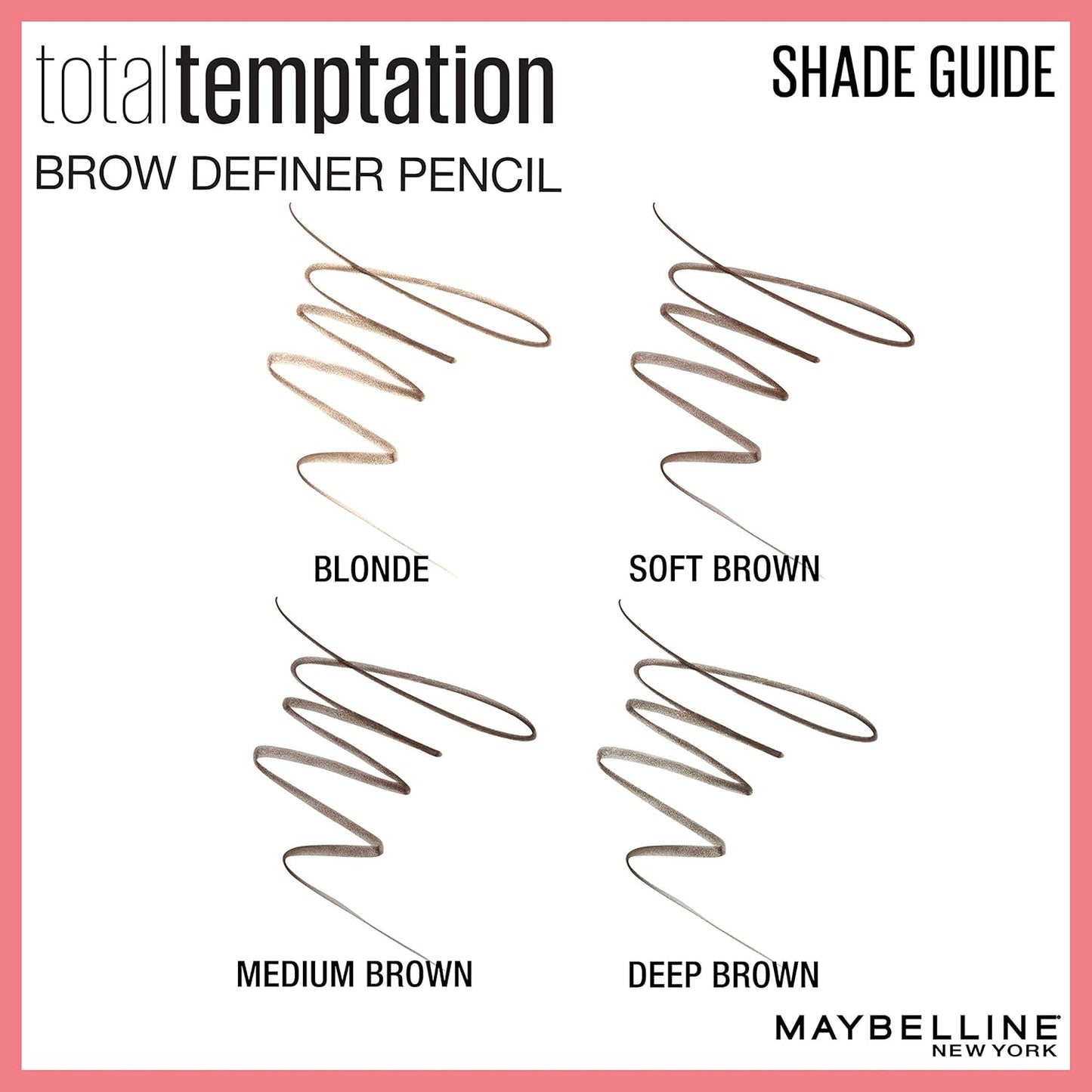 Total Temptation Eyebrow Definer Pencil, Soft Brown, 2 Count