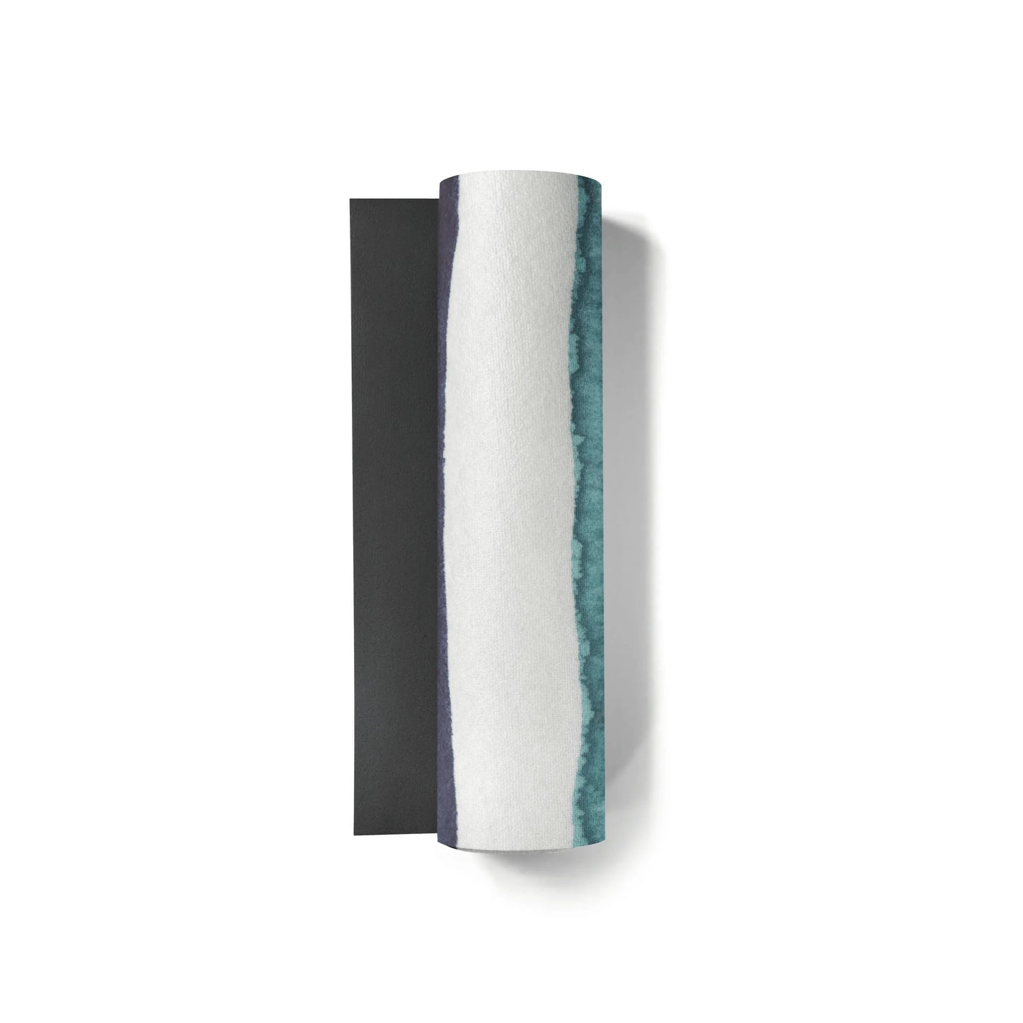 Decorative wall sconce with black base and white body with green accents on a white background