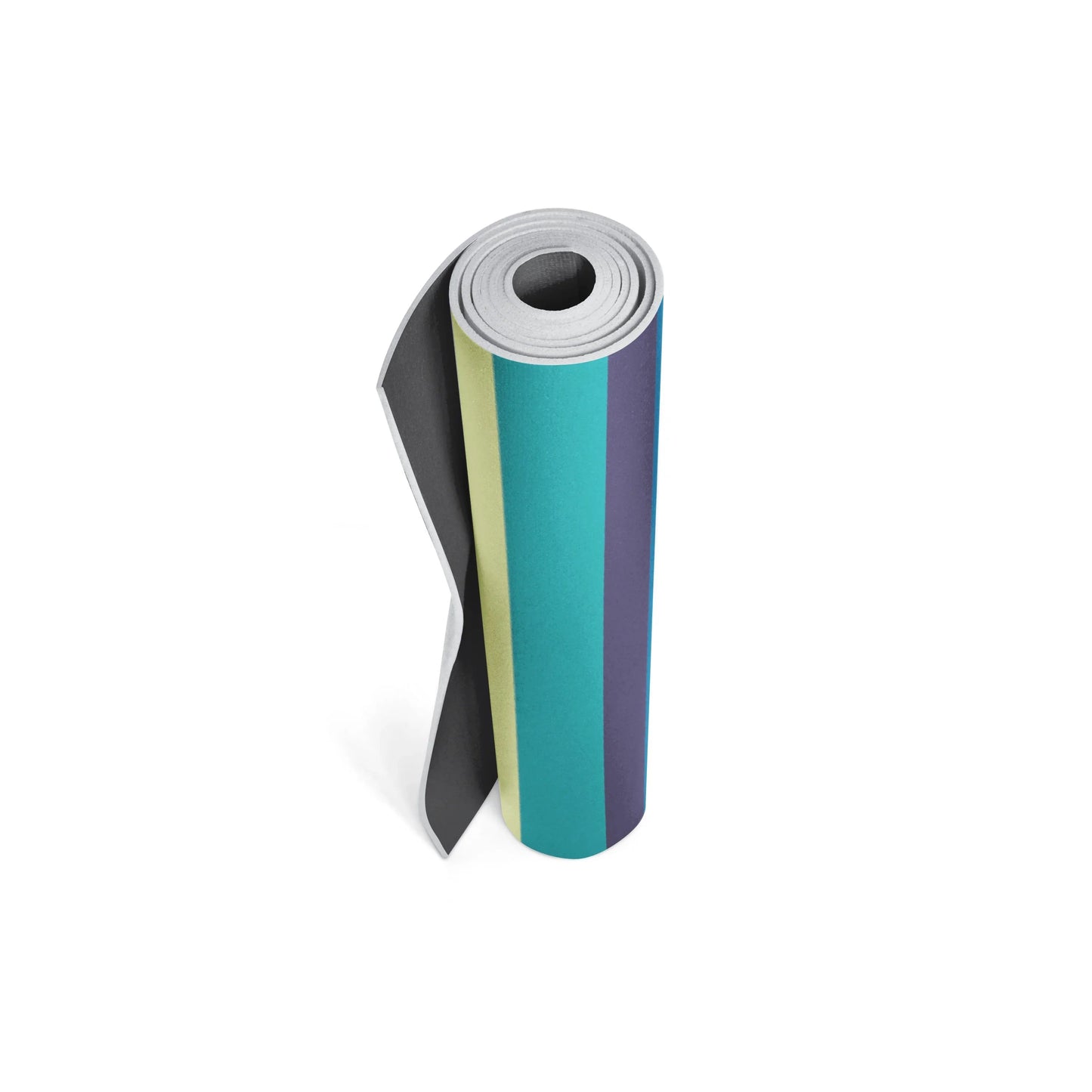 Roll of colorful paper with a white background