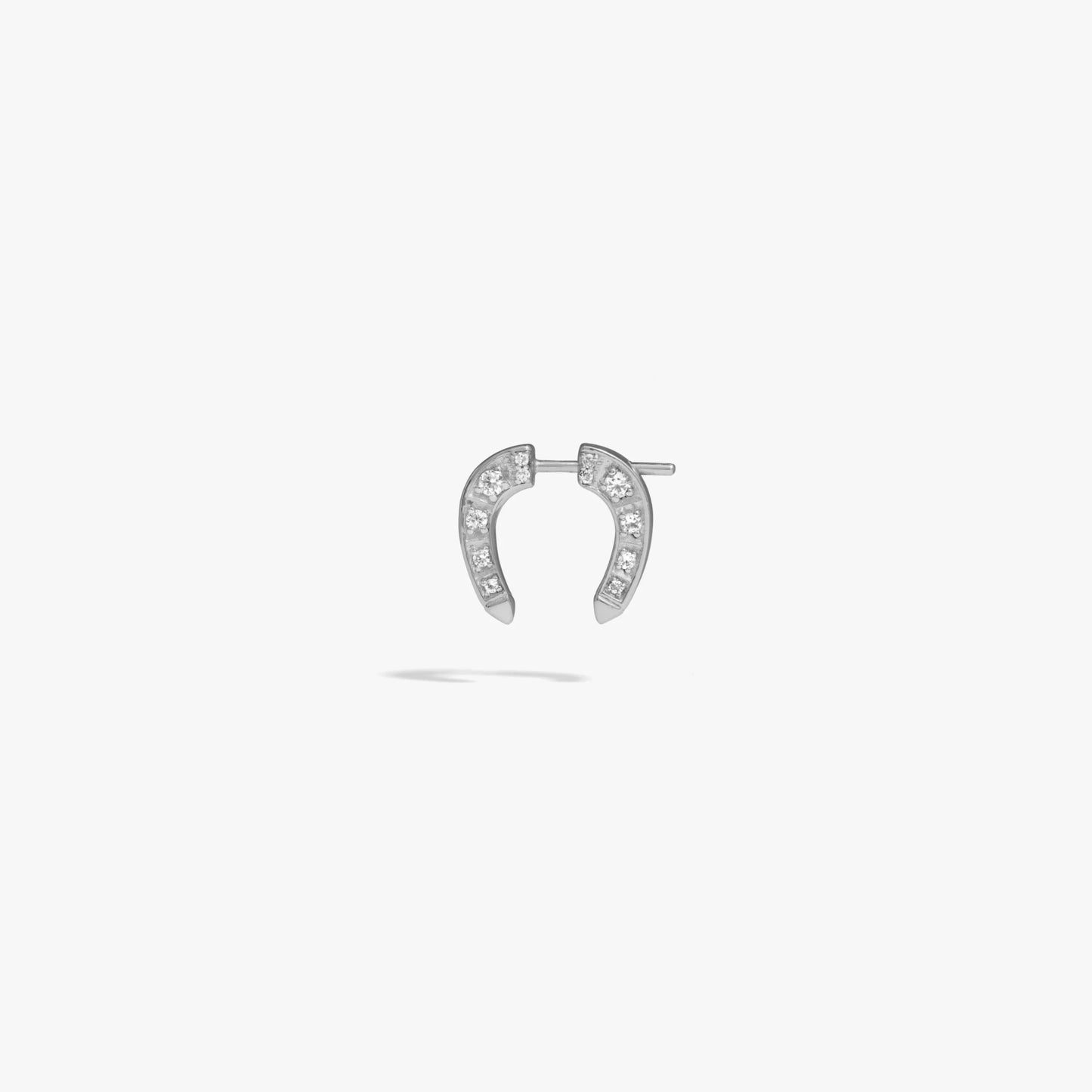 Sapphire Horseshoe Earring