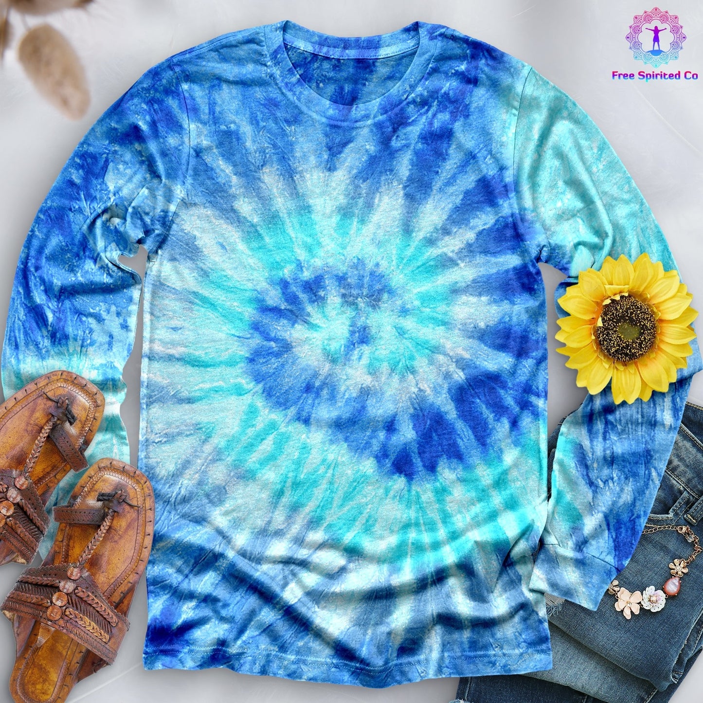 Blue Jerry Hand Dyed Long Sleeve by Free Spirited