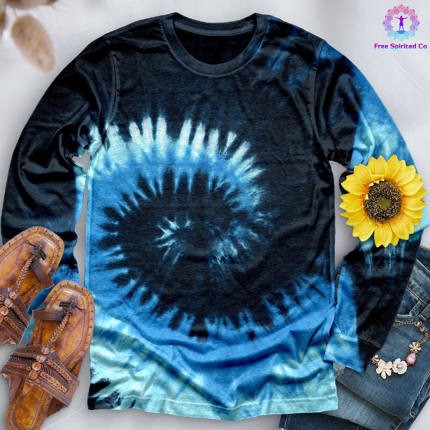 Blue Ocean Hand Dyed Long Sleeve by Free Spirited
