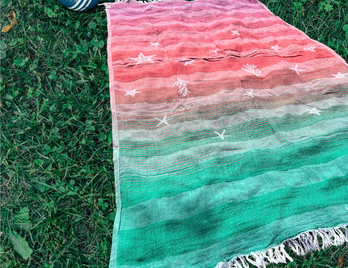 Rainbow in the Sea Turkish Towel