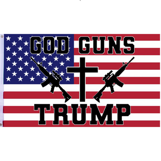 God Guns Trump Flag