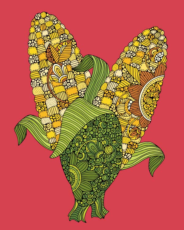 Sweet Corn Art Print – Vibrant Botanical Wall Decor