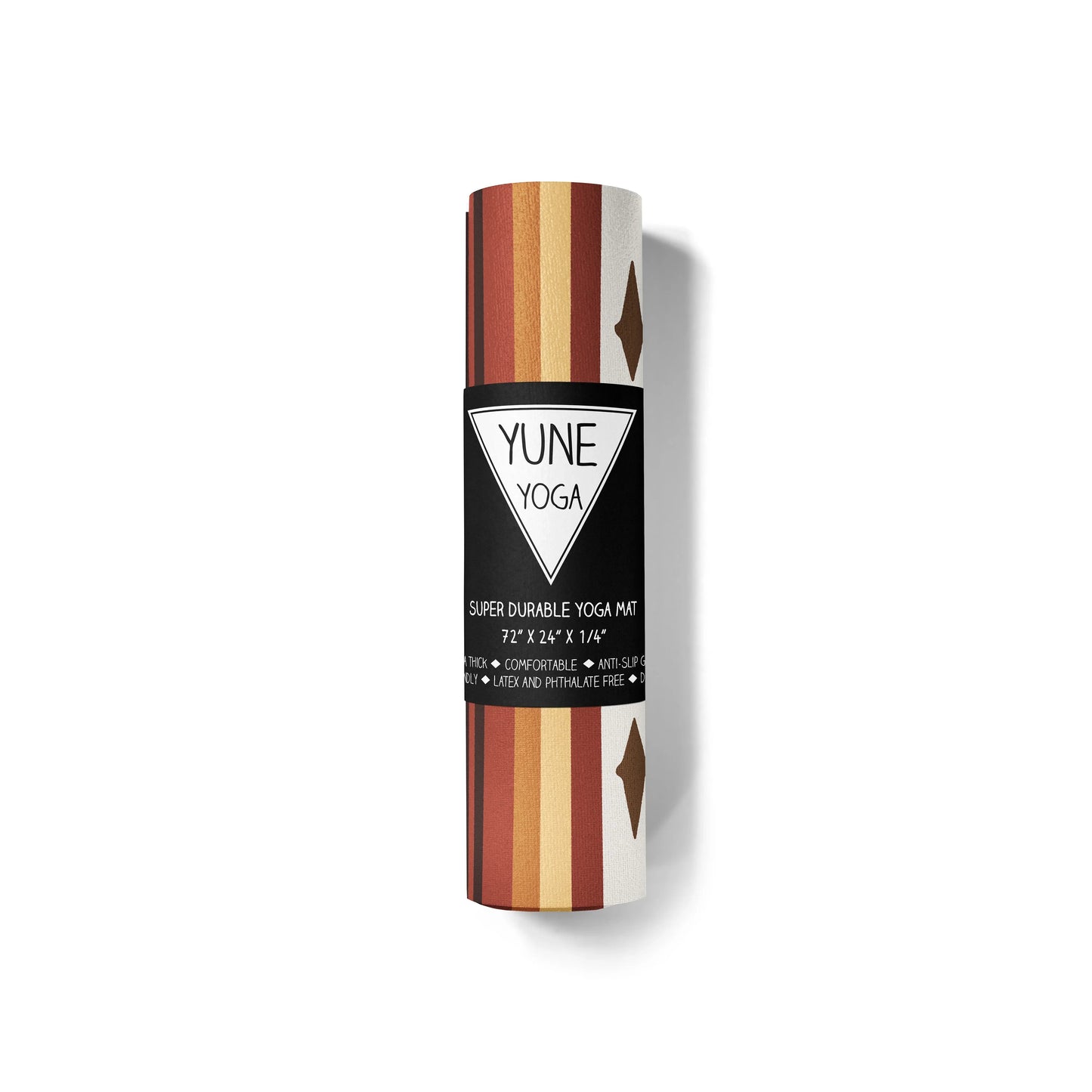 Yoga Mat | 6mm Thick | Multi Color Striped | Non-Slip | Eco Friendly | Yune Yoga | Elk Grove - Yune Yoga