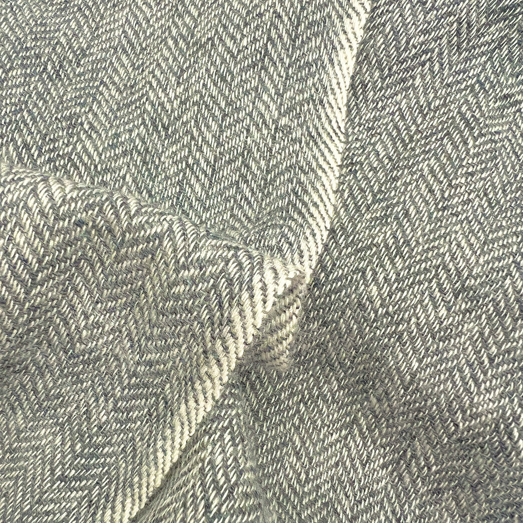 Charcoal Herringbone Cashmere Scarf