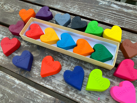 Valentines Day Conversation Heart Crayons