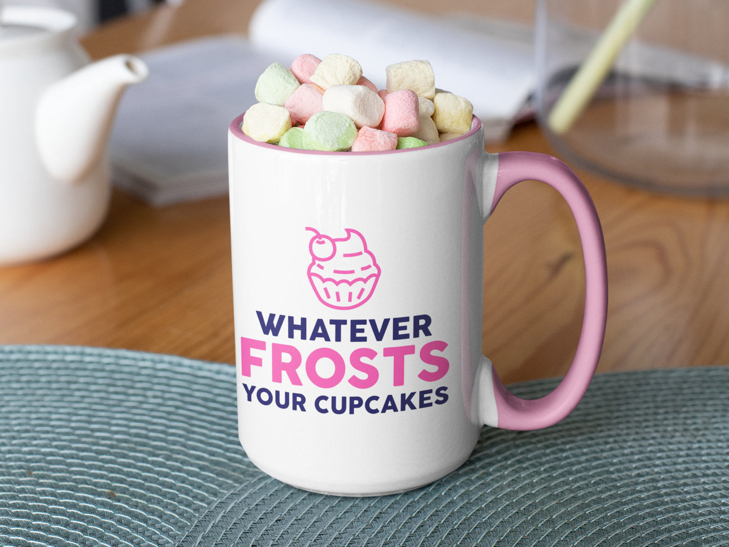 Funny “Whatever Frosts Your Cupcakes” Coffee Mug – Humorous Baking Gift