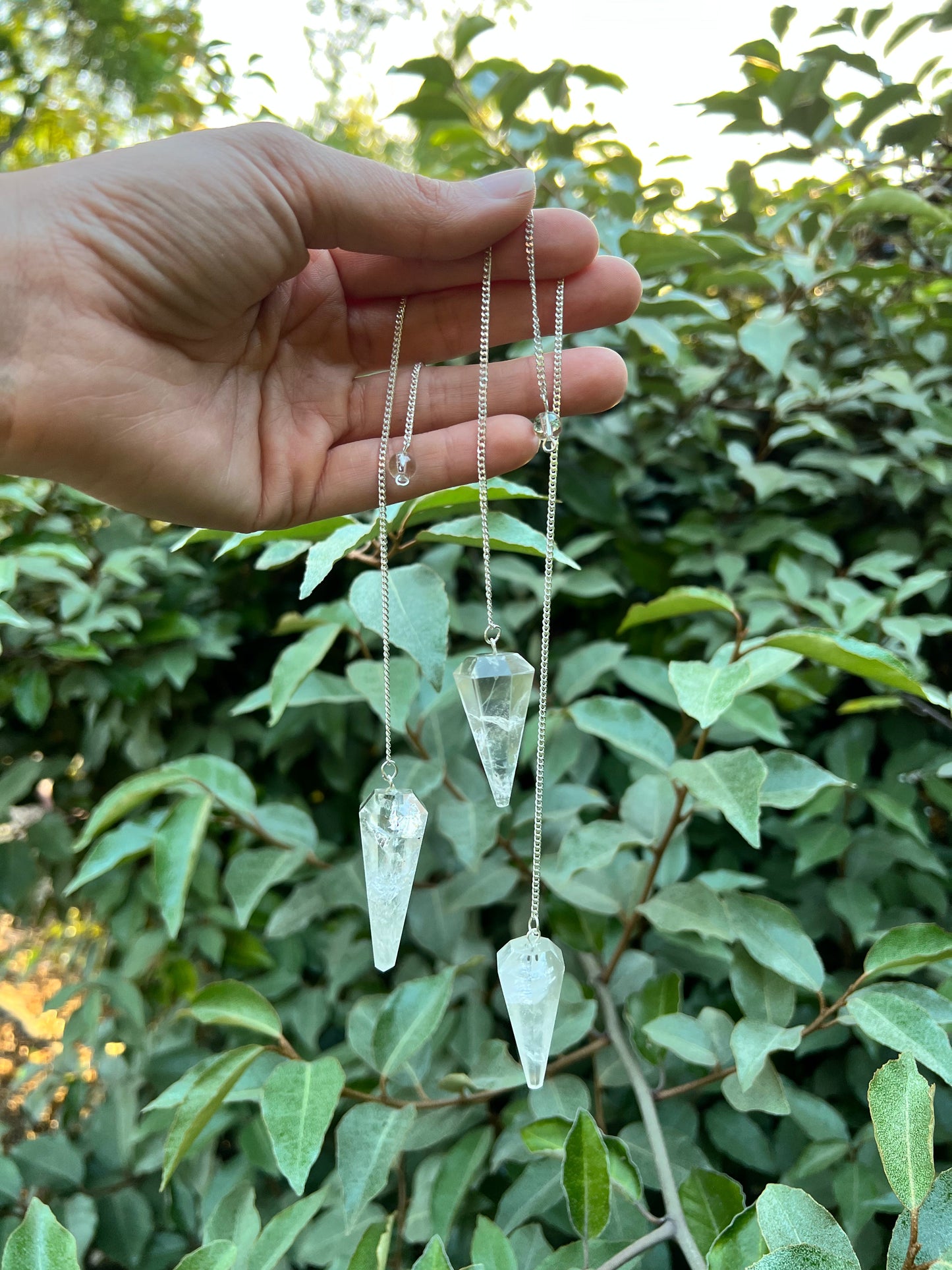 Clear Quartz Crystal Pendulum – Energy Healing & Divination Tool