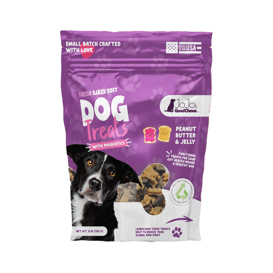 Fresh Baked Peanut Butter and Jelly Soft Dog Chew Treats 2 Pack