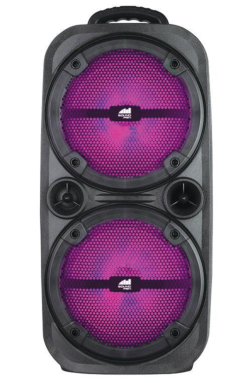 Portable Dual 8" Wireless Party Speakers with Disco Lights