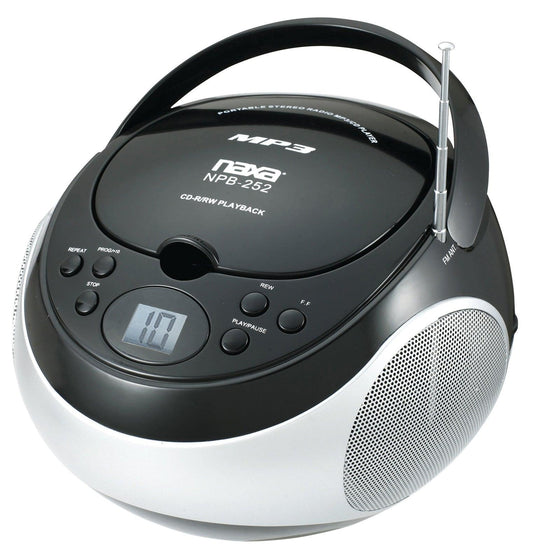 Portable MP3/CD Player with AM/FM Stereo Radio Black