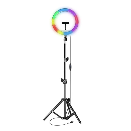 PRO Live Stream 12" LED Selfie Ring Light with RGB Floor Stand