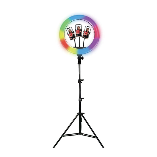 PRO Live Stream 18" 3-Device Ring Light with RGB