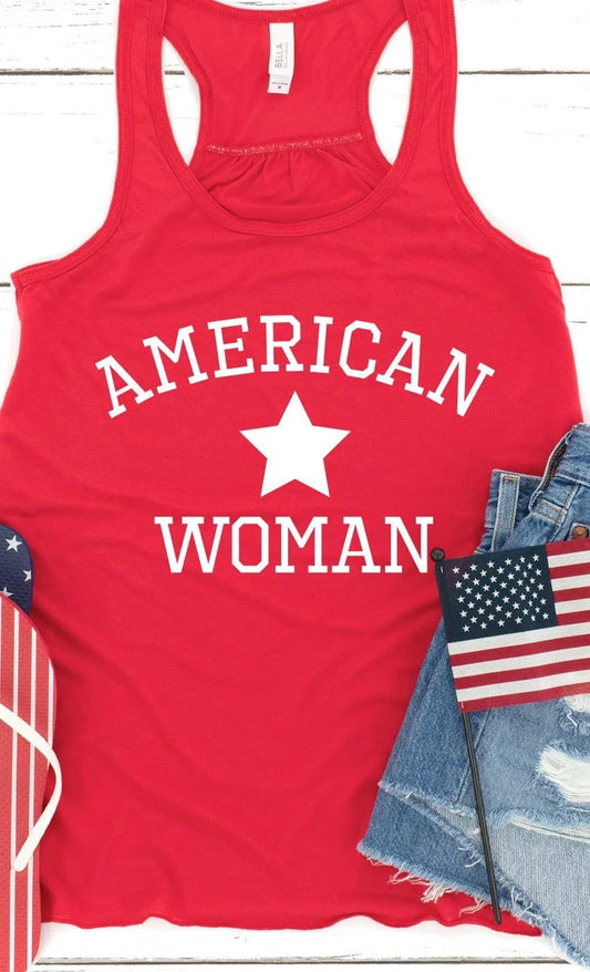 American Woman Star Patriotic Tank top