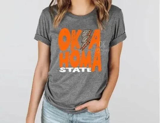 OSU Leopard Lightning Bolt