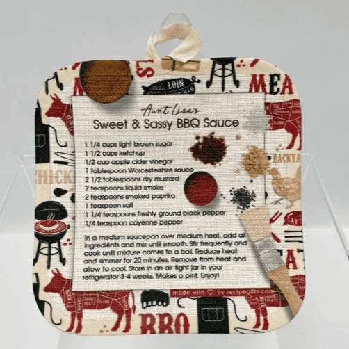 BBQ Sauce Recipe Pot Holder