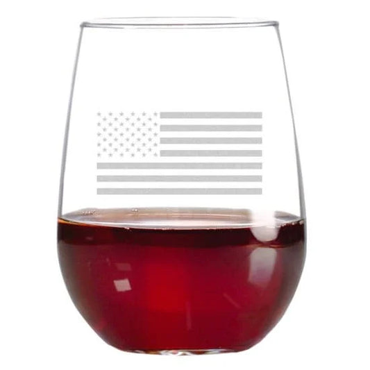 Standard USA Flag Wine Glass