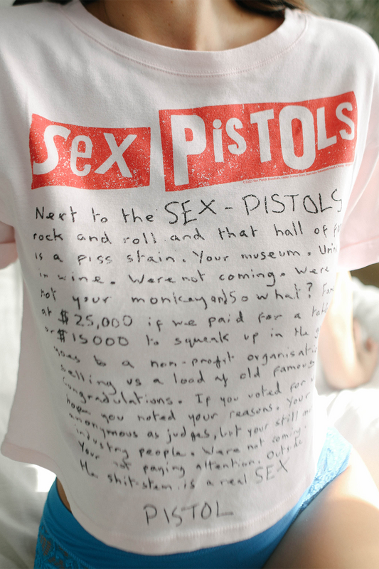 Sex Pistols Johnny's Letter Crop Tee