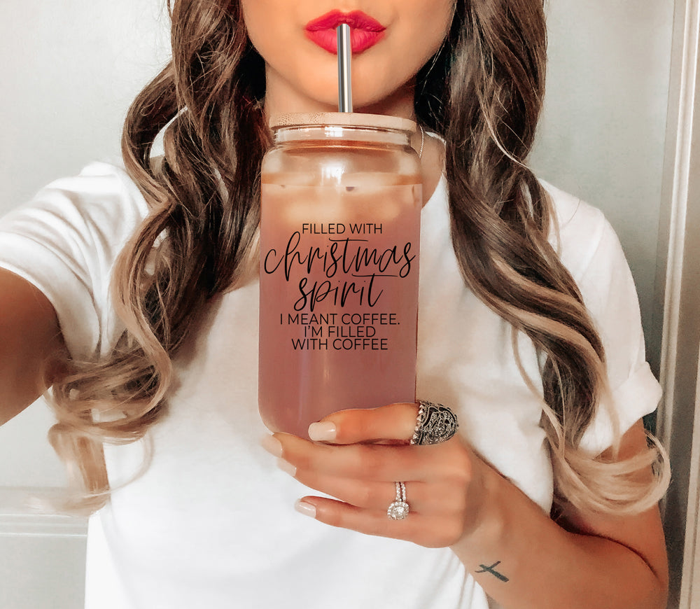 Christmas Spirit Glass Can