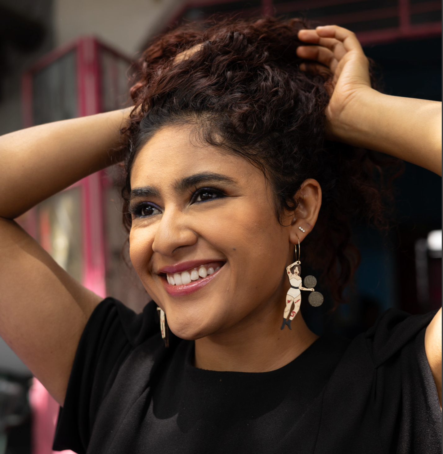 Strongwoman Hoop Earrings – Bold & Empowering Statement Jewelry