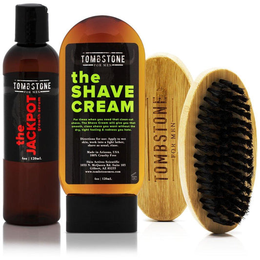 The Jackpot KGF Vegan Hair Growth Serum & The Shave Cream Kit w/ The Beard Brush