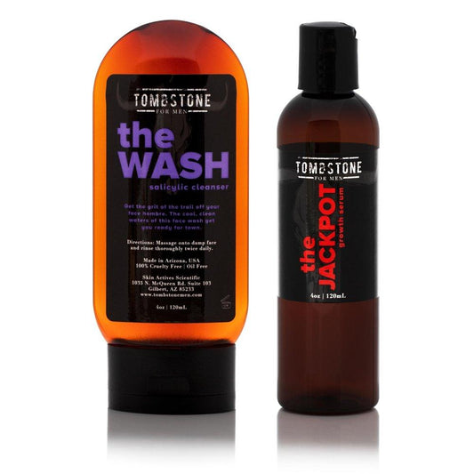 The Wash Salicylic Cleanser & The Jackpot KGF Hair Growth Serum Set