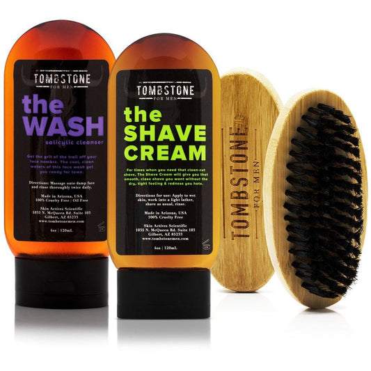 The Wash Salicylic Cleanser & The Shave Cream Set w/ The Beard Brush