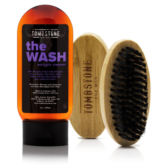 The Wash Vegan Oil-Free Salicylic Cleanser & The Beard Brush Set