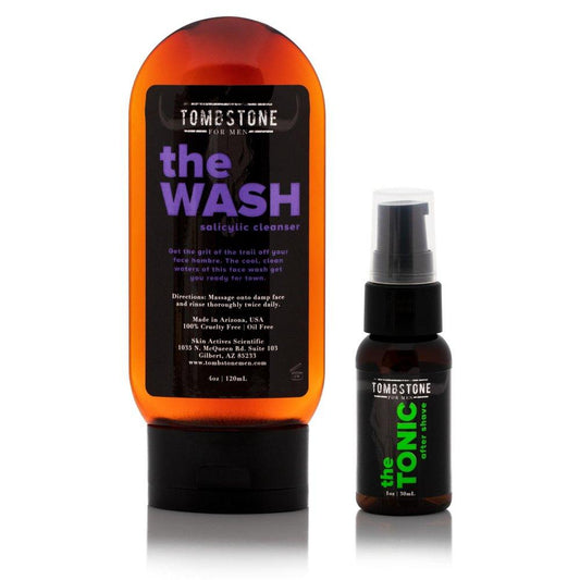 The Wash Vegan Salicylic Cleanser & The Tonic After Shave Set