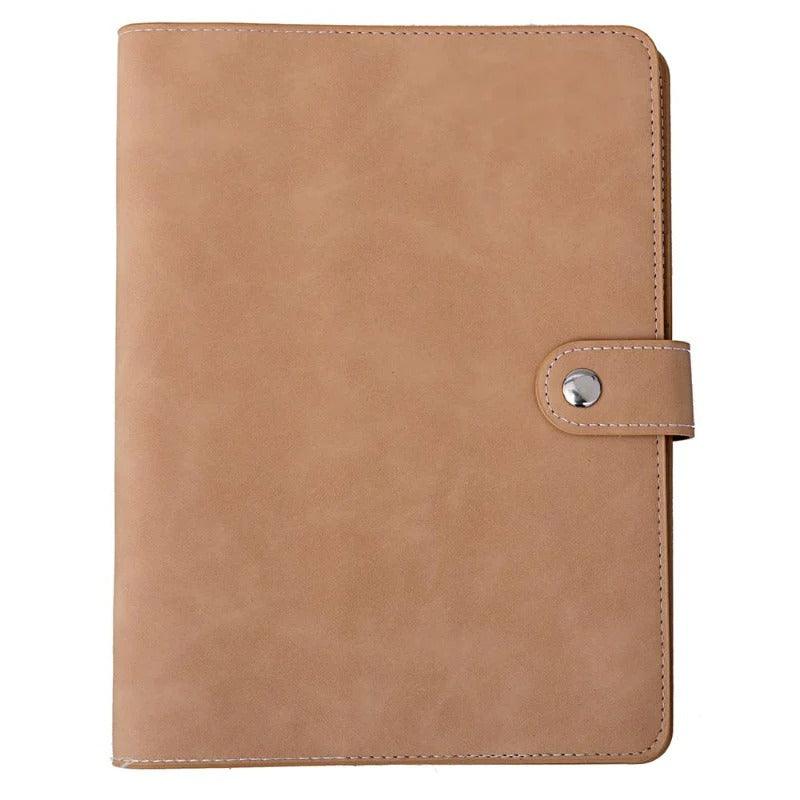 Vegan Leather Organizational Notebook A5 with Sticky Note Ruler