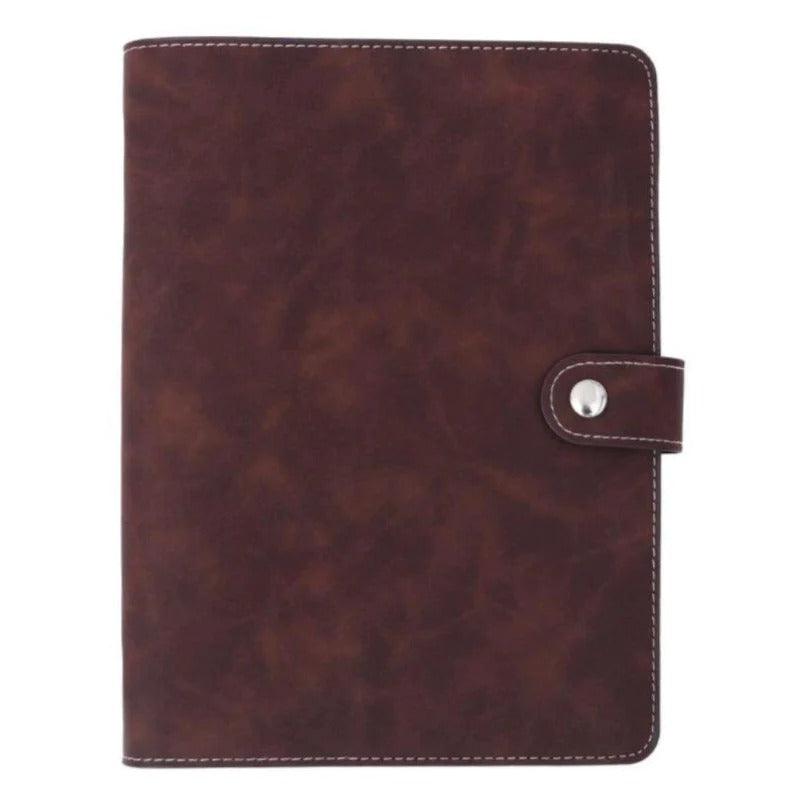 Vegan Leather Organizational Notebook A5 with Sticky Note Ruler