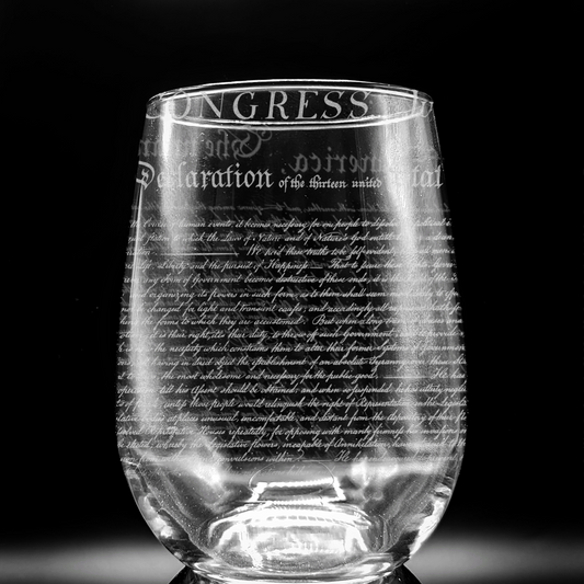 Declaration of Independence Wine Glass