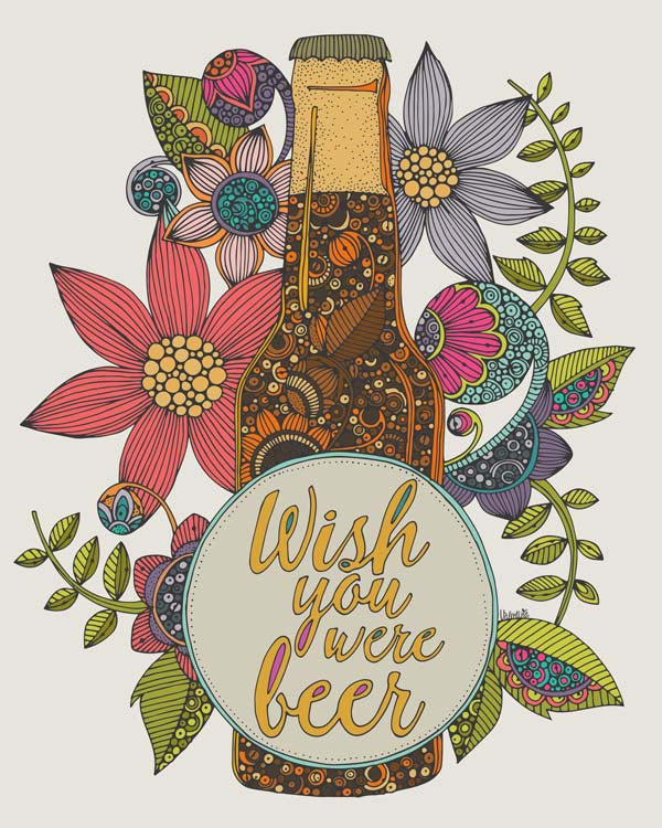 Wish You Were Beer Art Print – Funny Beer Lover Wall Decor