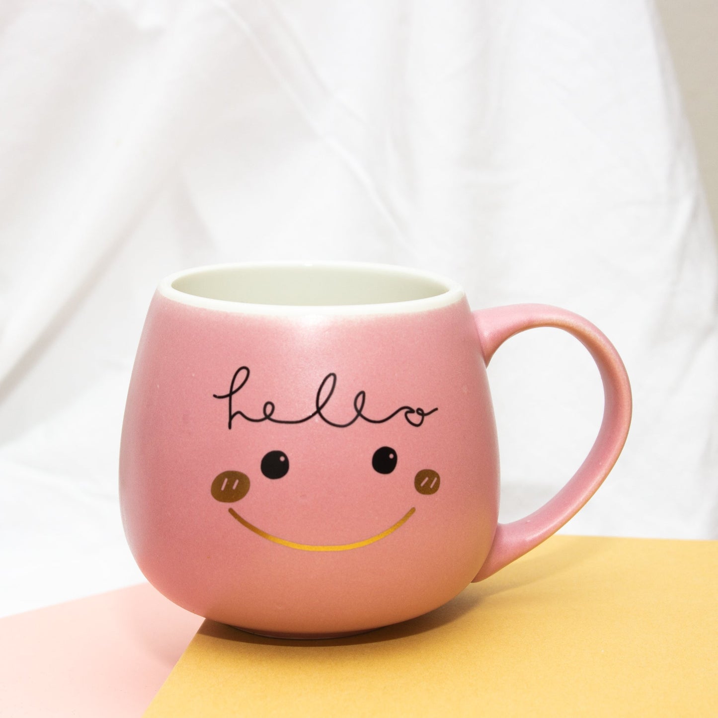 Set of Four Kitty Mood Series Ceramic Mugs