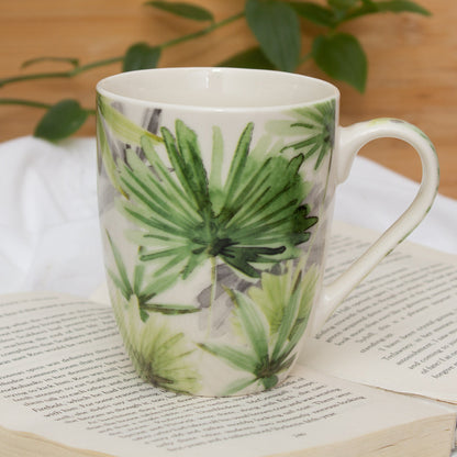 Set Of Four Tropical Season Series Ceramic Mugs