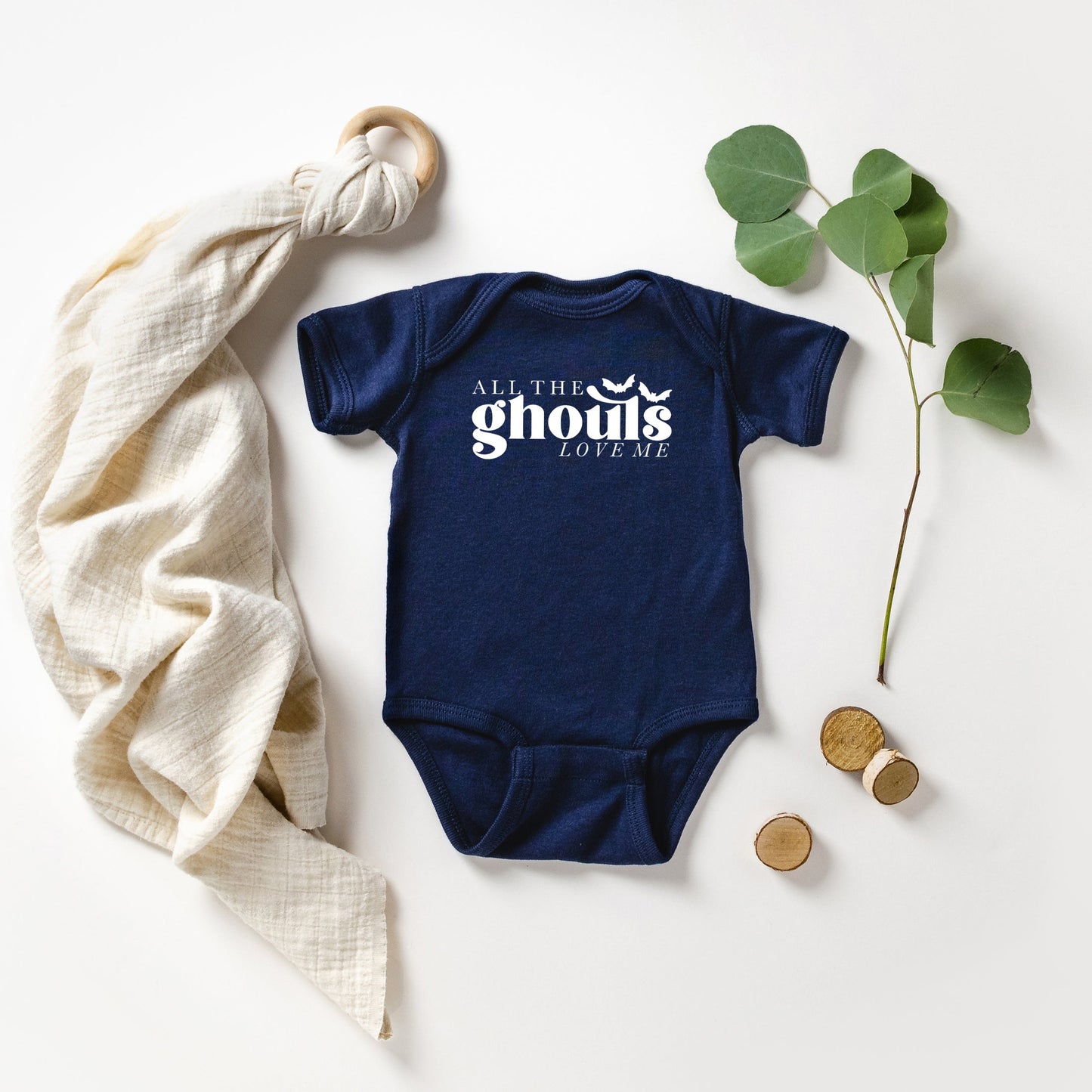 All The Ghouls Love Me | Baby Graphic Short Sleeve Onesie by The Juniper Shop