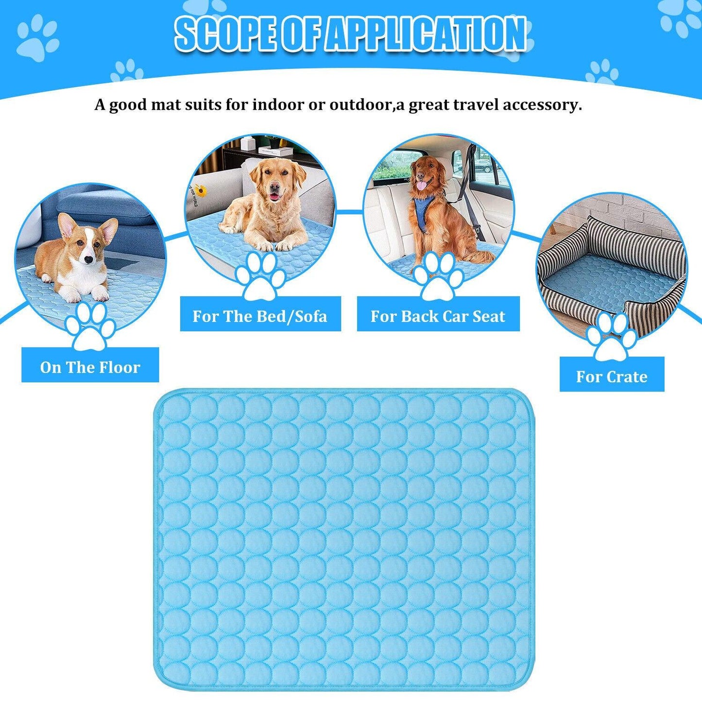 Cool Comfort Pet Cooling Mat by Dog Hugs Cat