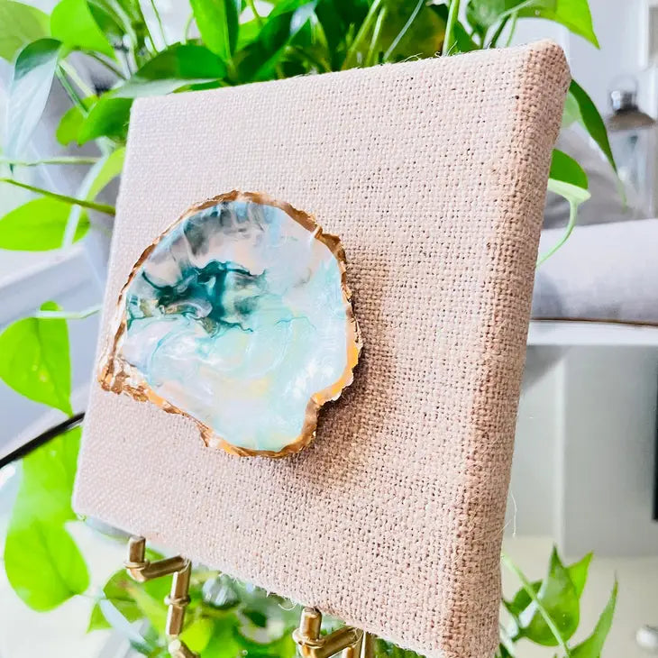 Oyster Shell Burlap Canvas