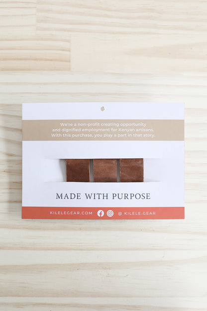 Leather Cord Keepers | set of 3