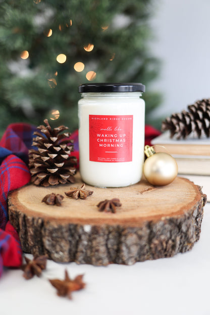 "Waking Up Christmas Morning" Hand-Poured Soy Candle - Warm Gingerbread by Jubilee Trading Company