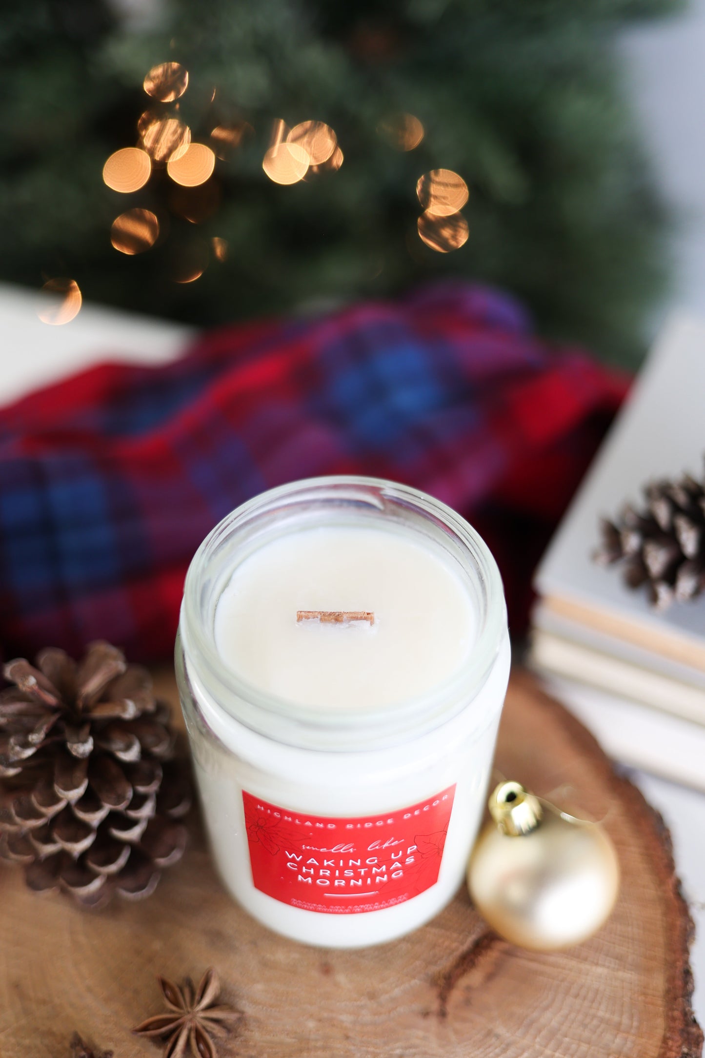 "Waking Up Christmas Morning" Hand-Poured Soy Candle - Warm Gingerbread by Jubilee Trading Company