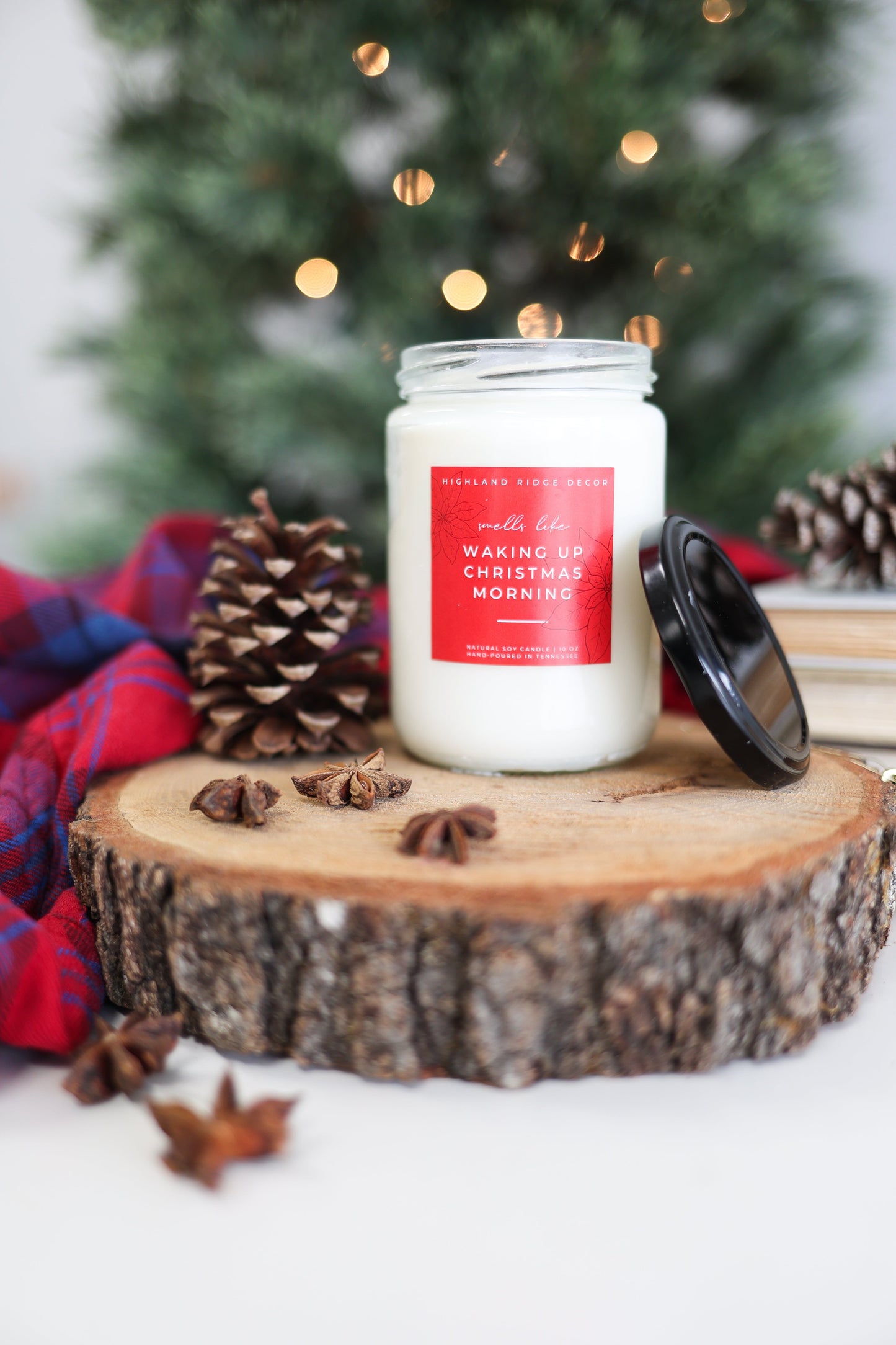 "Waking Up Christmas Morning" Hand-Poured Soy Candle - Warm Gingerbread by Jubilee Trading Company