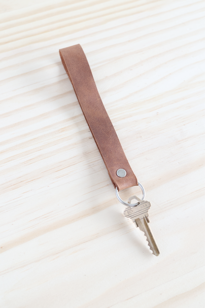 Leather Keychain Wristlet