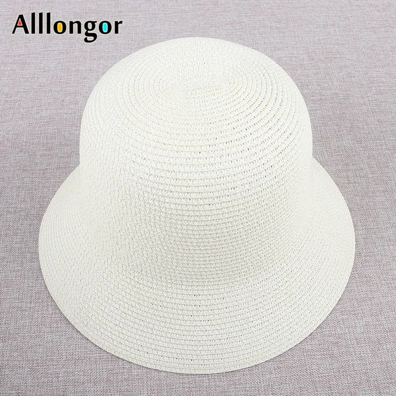 Foldable Sun Hats Women New 2024 Summer Sun Visor Protection Straw Hats Panama Beach Bucket Cap Sombreros De Mujer Sunhats