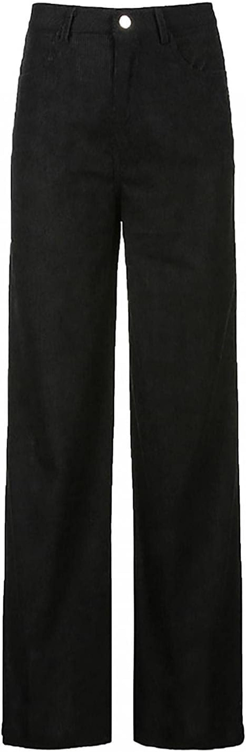Women'S High Waisted Jeans for Women Wide Leg Jeans Straight Corduroy Pants Baggy Trousers E-Girl Y2K Streetwear Fashion